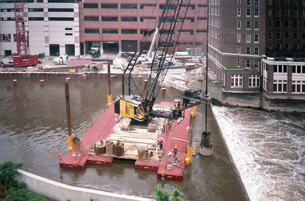 Foundation Drilling on the Fox River
