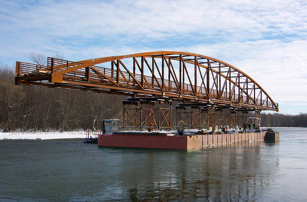 Pedestrian Bridge Transport Barge