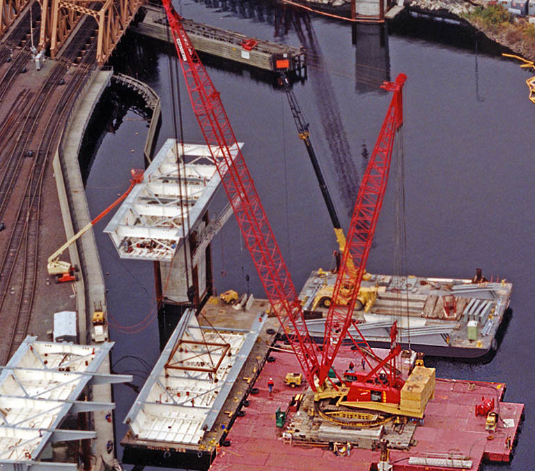 Barge Builds Boston’s Big Box Bridge