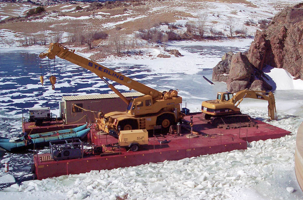 65-ton RT Crane on “U”-shaped Barge