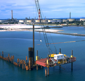 Pile Driving from Jack-up Barge