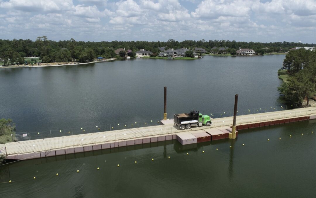 Temporary Bridge Across Lake Woodlands