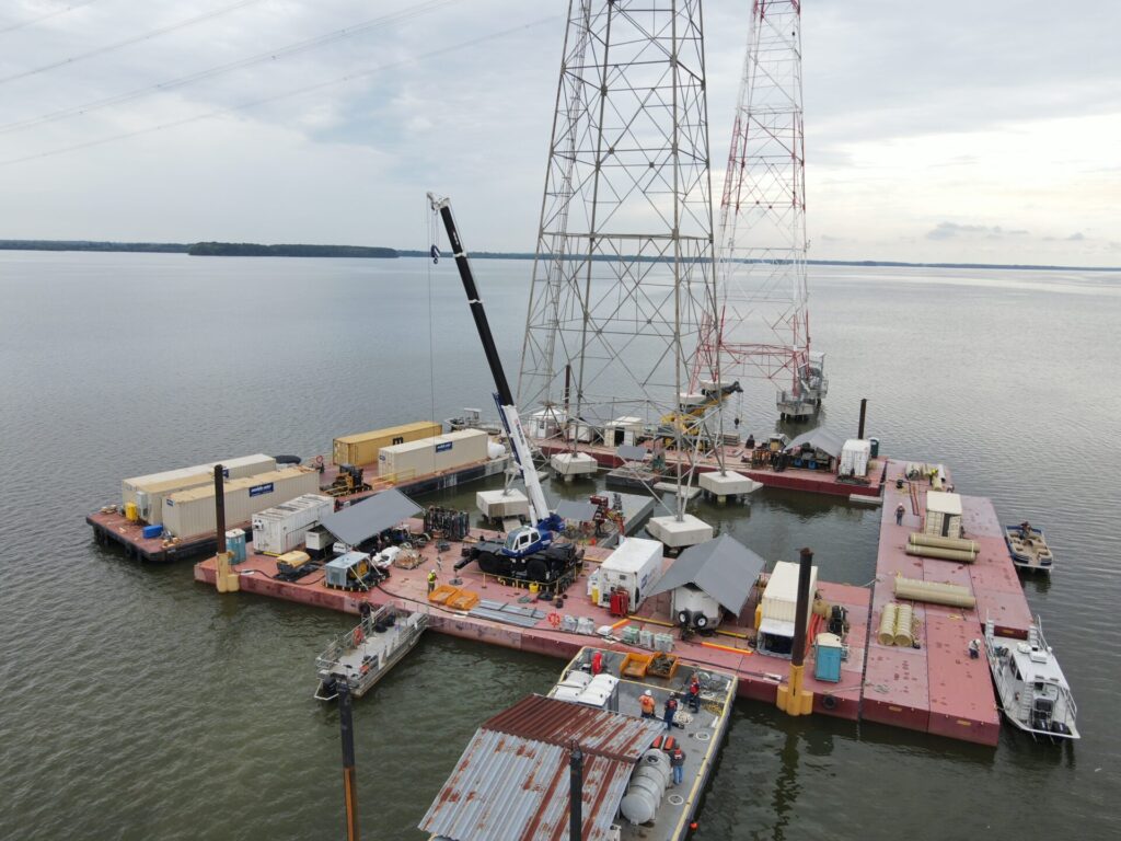 TVA performs work on transmission tower