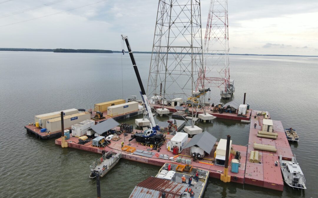 TVA performs work on transmission tower